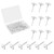 SAVITA 100pcs Decorative Push Pins, Transparent Diamond Shaped Push Pins Furniture Tacks Clear Plastic Pushpins with Steel Pins Thumb Tacks Push Pins for Bulletin Board Cork Board Wall Office Use