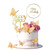 Butterfly Cake Toppers Happy Birthday Cake Toppers Butterfly Cupcake Picks Decorations for Baby Shower Birthday Wedding Party Decor (Orange)