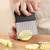 Crinkle Potato Cutter - Wavy Chopper Knife - French Fry Knife Stainless Steel Wavy Chopper for Potato Carrot Cucumber Veggies