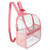 Mini Clear Backpack Stadium Approved 12x12x6 Clear Stadium Bag, Small Clear Backpack for Concert, Sports Events, Clear Festival Bag - Pink