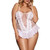 Plus Size Lingerie for Women Floral Lace Bodysuit Skirt One Piece Teddy Babydoll Mesh Sheer Chemise V Neck Sleepwear White Plus Size Lingerie for Women Floral Lace Bodysuit Skirt One Piece Teddy Babydoll Mesh Sheer Chemise V Neck Sleepwear White