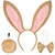 Funcredible Mellow Easter Bunny Costume Set - Bunny Ears Headband, Bunny Tail and Bowtie - Rabbit Costume Cosplay Accessories for Kids and Adult