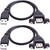 iGreely USB Extension Cable 2Pack 3Ft/1M USB 2.0 Panel-Mount Type A Male to Type A Female Cable