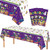 rookea 3Pcs Mardi Gras Party Tablecloth Plastic Masquerade Tablecover 54 x 108 Inch Rectangle Purple Picnic Table Cloth for Mardi Gras Masquerade Table Decorations Carnival Party Supplies