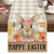 DLZDN Easter Bunny Table Runner Floral Rabbit Table Runner Rustic Buffalo Plaid Seasonal Holiday Home Kitchen Dining Table Home Party Decor 13x72 Inch