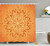 Ambesonne Lotus Shower Curtain, African Tribal Ethnic Sun Pattern with Ombre Effect Mandala Figures Icons Culture Print, Fabric Bathroom Decor Set with Hooks, 75 inches Long, Orange
