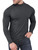 Uni Clau Mens Mock Turtleneck Sweater Long Sleeve Pullover Sweater Basic Slim Fit Undershirt Grey L