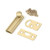 Solid Brass Surface Bolt Hardware Slide Surface Door Bolt Brushed Gold Barrel Bolt Lock for Screen Doors,Storm Doors,Cabinet Doors,Windows?2 inch?