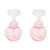 Cabilock 2pcs flower sparkling bottle refillable facial bottle Bubble Maker Foamer clear plastic empty bottles face foam Foaming Bottle hand subject petg liquid travel cup
