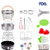 25 pieces Pressure Cooker Accessories Set Compatible with Instant Pot 6 qt 8 Quart- Steamer Basket, Springform Pan, Stackable Egg Steamer Rack, Egg Beater, Silicone Trivet Mats & More
