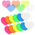 600 Sheets Transparent Sticky Notes Clear Sticky Notes Waterproof Translucent Sticky Notes Colorful See Through Sticky Note Self Adhesive Removable Sticky Notes for School, 12 Pads (Heart Style)