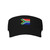Flag of South Africa Sport Sun Visor Hats Adjustable Empty Top Baseball Cap Golf Visors Hat Athletic Visor Hat for Men Women Black