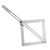 Uonlytech Diagonal ruler woodworking gauge miter protractor angle finder ruler angle cutting tool corner angle finder carpenters angle finder angle ruler Stainless steel Metal miter saw