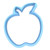 Sweet Prints Inc Apple (outline) Cookie Cutter - Dishwasher Safe (6")