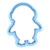 Sweet Prints Inc Penguin with Earmuffs (outline) Cookie Cutter - Dishwasher Safe (6")