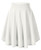 Urban CoCo Women's Basic Versatile Stretchy Flared Casual Mini Skater Skirt (Small, White)