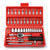 YWHWXB 46 Pieces Mechanic Tool Kit 1/4 Dr. Ratchet Socket Wrench Set with Storage Case, Includes Bit Sockets and Extension Bar