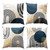 DZGlobal Blue and Grey Throw Pillows Boho Pillow Covers 18x18 Abstract Geometric Pillow Covers Mid Century Modern Decor for Sofa Bed Living Room Couch Set of 4