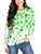 Deerose St Patricks Day Shirt for Women Irish Clover Shamrock Sweatshirt Lucky Charm White Green Tops XL