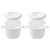 ABOOFAN 2pcs Microwave Pressure Cooker Mini Rice Cooker Steamer Pasta Cooker Food Steamer Pot Microwave Cookware for Cooking Soup Rice Stews White