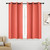 YGO Coral Curtain Panels for Girls Room 54 inch Length Solid Energy Efficient Room Darkening Bedroom Curtains for Short Windows Thermal Insulated Grommet Top 34 x 54 inch