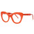 Zeelool Cat Eye Blue Light Blocking Glasses for Women Jelly Color Acetate Eyewear Maria ZOA01451-01 Orange