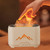 Hedgx Mountain Range Flame Humidifier, Flame Diffuser Humidifier 7 Flame Colors, Essential Oil Aroma Diffuser with Waterless Auto-Off Protection, Fire Diffuser for Home, Bedroom,Office