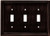 Brainerd 64408 Beaded Triple Toggle Switch Wall Plate / Switch Plate / Cover, Venetian Bronze