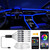 SAMGCHI Interior Car LED Strip Lights, RGB 6 in 1 Ambient Lighting Kits with 315 inches Fiber Optic, 16 Million Colors Music Sync USB Car Interior Lights with Wireless APP/Button/RF Remote Control