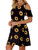 Tanst Sky Plus Size Dress for Women, Fashion Ladies Little Black Sundresses with Pockets Flowing Knee Length Aline Shift Dresses House Daily Wear Outfits Sunflower 2XL