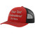 Custom Richardson 112 Hat with Your Text Embroidered Trucker Mesh Snapback Cap (Adjustable Snapback Split Colorway, Red/Black)