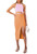 Pink Queen Women's Sexy Cutout Midi Dress Crew Neck Sleeveless Party Cocktail Ribbed Bodycon Dresses Orange L