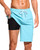 SILKWORLD Mens Bathing Suits with Compression Liner 2 in 1 Swimming Trunks Quick Dry Cargo Pockets Swimwear (Sky Blue, XX-Large)