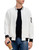 Wizoat Mens Casual Jacket Loose Fit Lightweight Jacket Varsity Bomber Jacket with Zipper