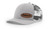 Peterbilt Truck Logo Side Panel Laser Engraved Leather Patch Richardson 112 Snapback Trucker Hat Cap Silver Grey/camo
