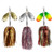 QualyQualy Fishing Spinner Bait 3pcs, Musky Bucktail Spinnerbait with Double Blades for Pike, Bass, and Trout,Multiple Color Fishing Lures for Freshwater Saltwater