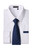 Dress Shirts for Men White Long Sleeve Dress Shirt with Matching Tie and Handkerchief Set Classic Button Down Formal Business Mens Shirts