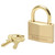 Master Lock Solid Brass 50mm Padlock with Brass Plated Shackle