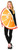 Rasta Imposta Orange Slice Halloween Costume, Ladies, One Size Fits Most
