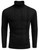 COOFANDY Men's Slim Fit Turtleneck Sweater Casual Knitted Twisted Pullover Solid Sweaters Black