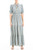 Max Studio Women's Crepe Tiered Maxi Dress, Ivory/Denim Iris Curl