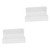 MAGICLULU 2 Pcs Two-Layer Transparent Shoe Rack Trapezoidal Display Stand Display Shelf Wall Mounted Shoe Racks Shoes Display Stand Display Rack Clear Wall-Mounted Acrylic Jewelry