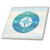 3dRose ct_152107_4 Aqua Nautical Compass Beach Theme Art-Ceramic Tile, 12-Inch