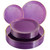 Hioasis 60PCS Purple Gold Plastic Plates - Mardi Gras Plastic Plates, Purple Disposable Plates for Party Includes 30PCS Dinner Plates, 30PCS Dessert Plates Perfect for Wedding & Mother's Day&Easter