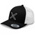 RIVEMUG XRP Logo Trucker Hat Mid Crown Curved Bill Adjustable Crypto Cap Black/White