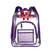 HNFEYAN Personalized Clear Backpack with Name Custom Heavy Duty Transparent Clear Backpack Transparent Bags Travel Bags(A-Purple Backpack)