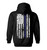 Haase Unlimited Blue Line American Flag - Police Support Unisex Hoodie Sweatshirt (Black - Back Print, Large)