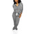 Nimsruc Two Piece Outfits For Women Jogging Suits Casual Jogger Tracksuit Long Sleeve Sweatsuit Pants Sets Dark Gray M