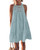 BTFBM Women Sleeveless Halter Dresses Casual Hollow Out A-Line Tiered Swing Sundress 2024 Spring Summer Beach Mini Dress(Solid Mint Green, Small)