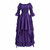 LTAKK Renaissance Dress Medieval Costume Victorian Dresses Women Peasant Gothic Fairy Witch Wedding Under Dress, Purple